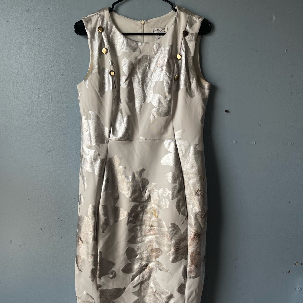 Enfocus studio Silver Floral Midi Dress - Picture 3 of 7